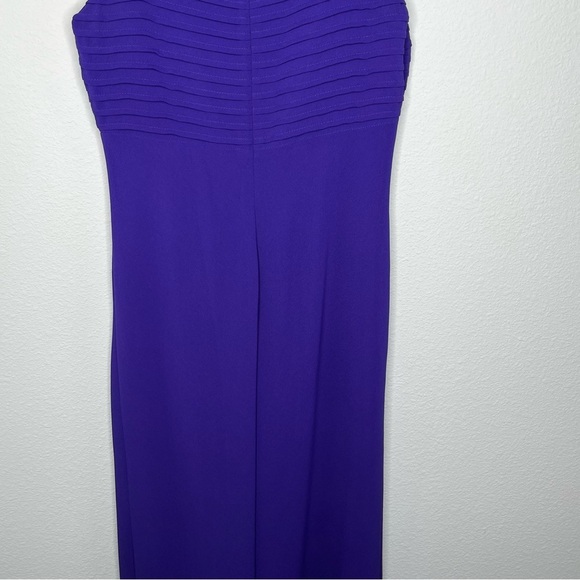 LINDISSIMA Vintage 80’s Maxi Gown Purple Blue Size 6 - Picture 4 of 16